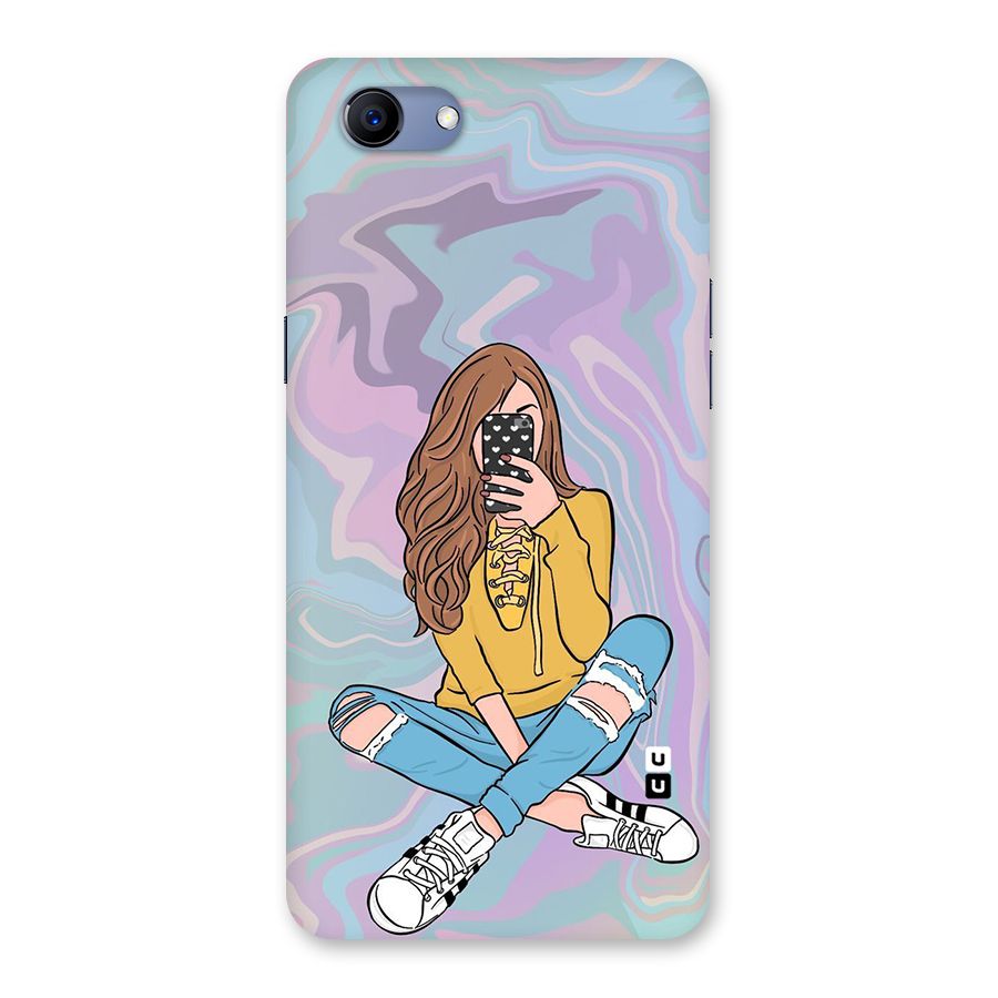Selfie Girl Illustration Back Case for Oppo Realme 1