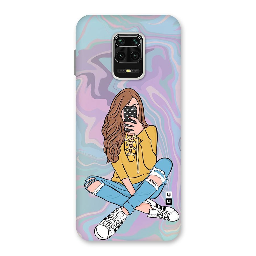 Selfie Girl Illustration Back Case for Poco M2 Pro