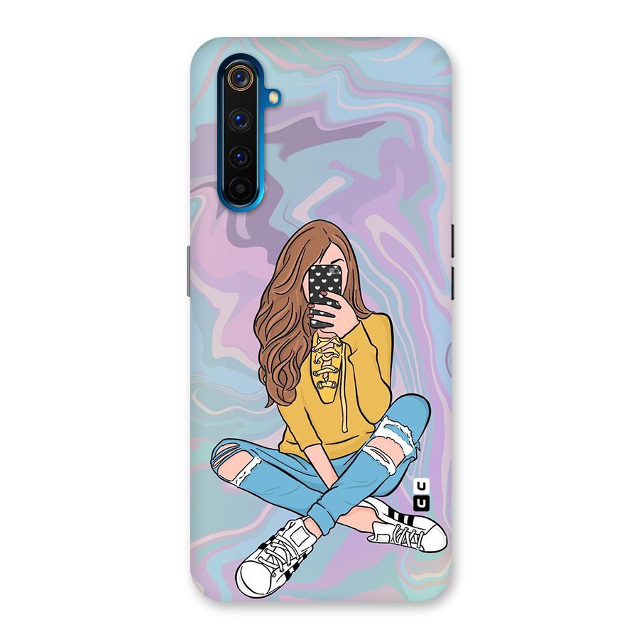 Selfie Girl Illustration Back Case for Realme 6 Pro