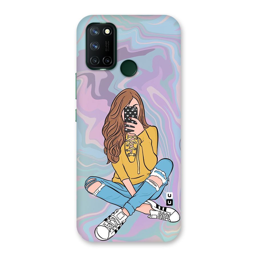 Selfie Girl Illustration Back Case for Realme C17