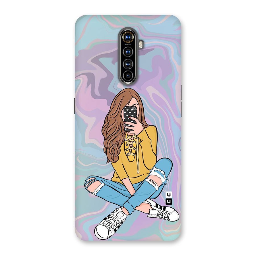 Selfie Girl Illustration Back Case for Realme X2 Pro