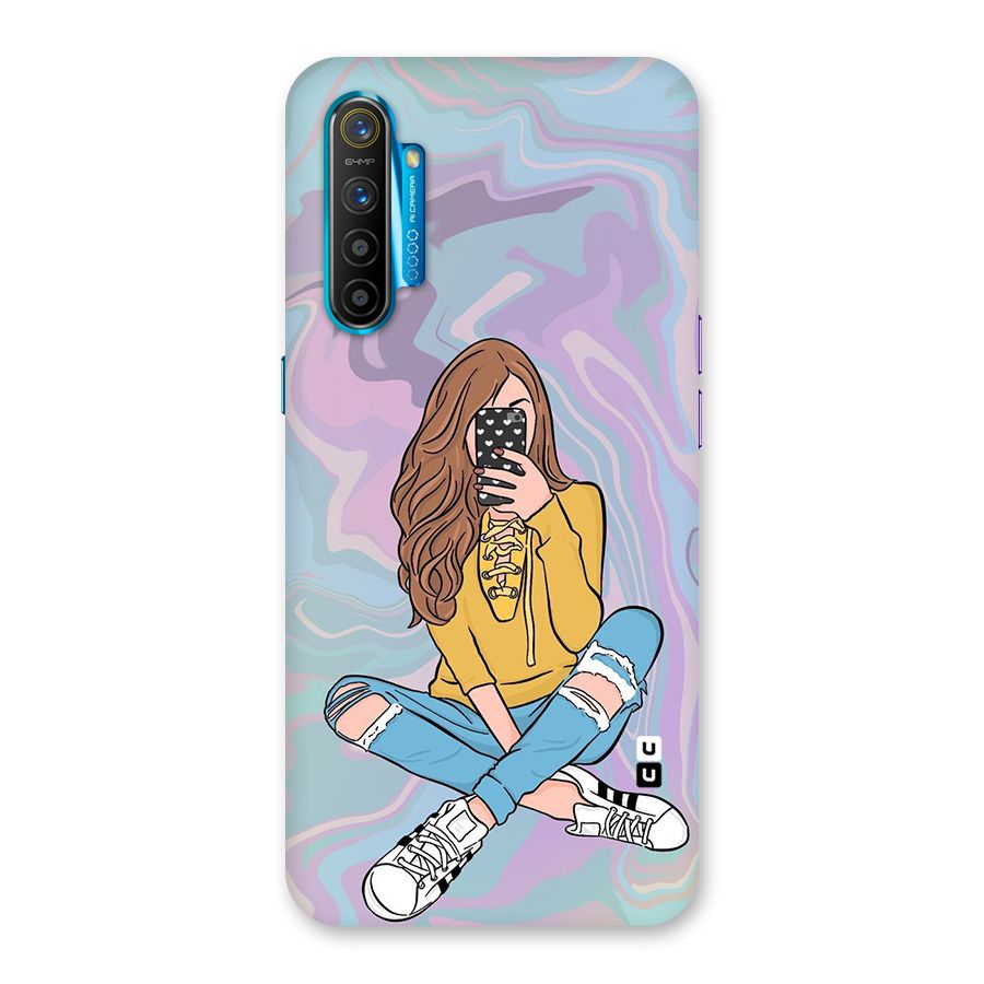 Selfie Girl Illustration Back Case for Realme XT