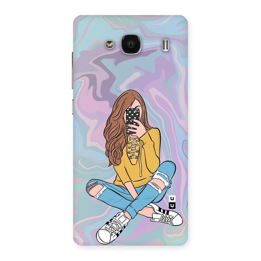 Selfie Girl Illustration Back Case for Redmi 2