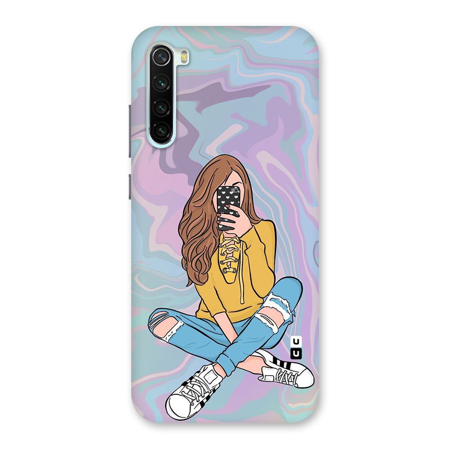 Selfie Girl Illustration Back Case for Redmi Note 8