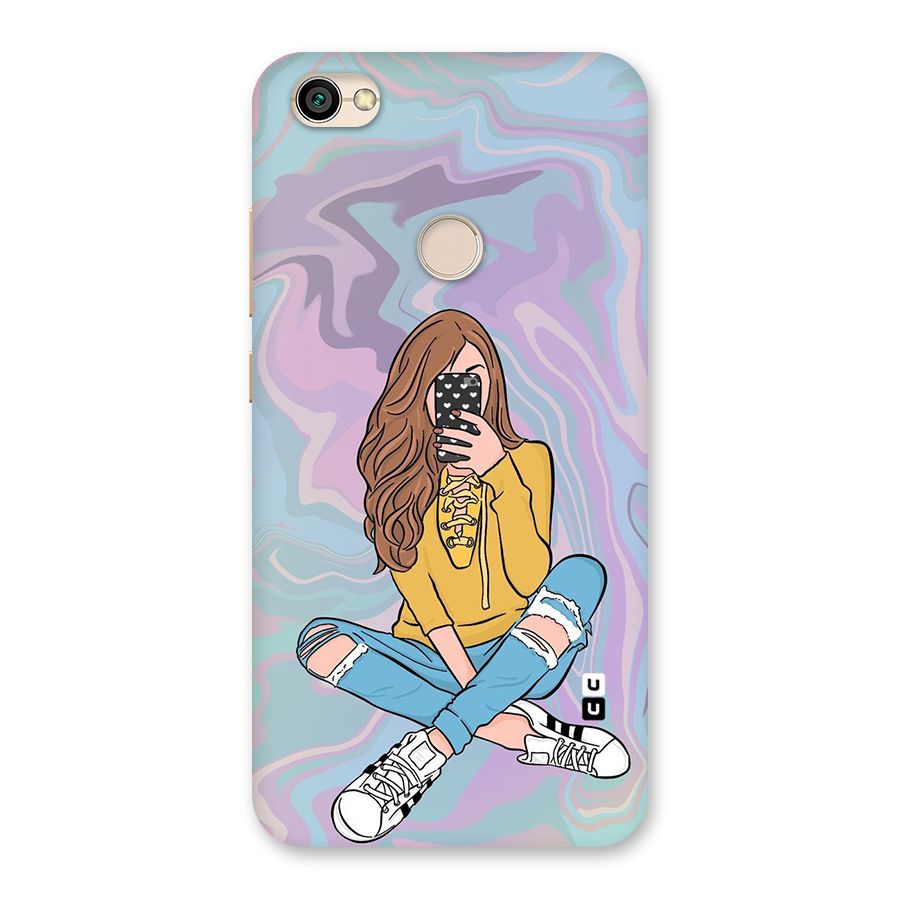 Selfie Girl Illustration Back Case for Redmi Y1 2017
