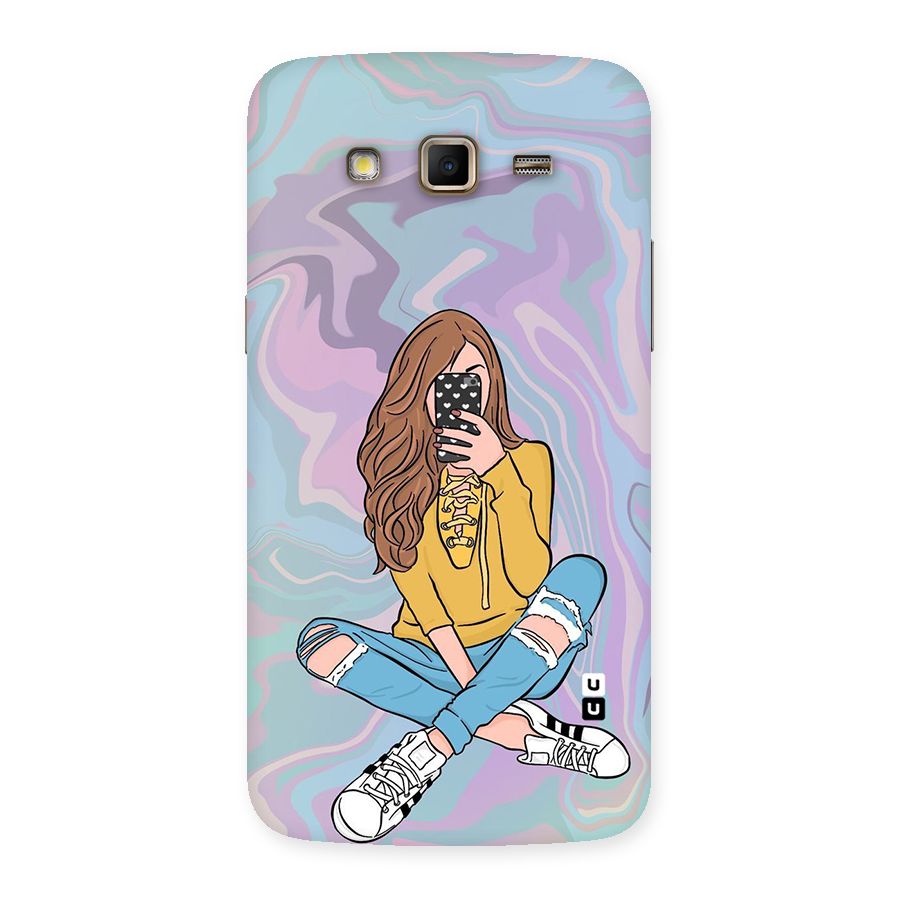 Selfie Girl Illustration Back Case for Samsung Galaxy Grand 2