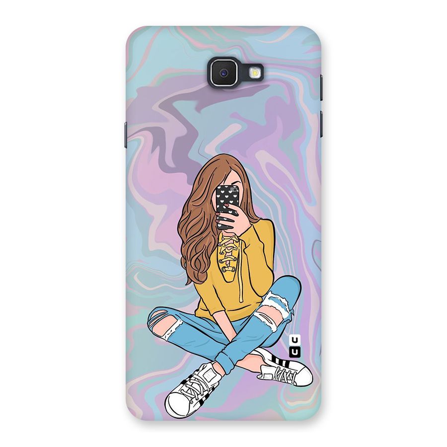 Selfie Girl Illustration Back Case for Samsung Galaxy J7 Prime
