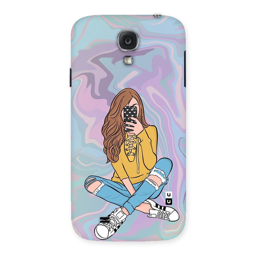 Selfie Girl Illustration Back Case for Samsung Galaxy S4