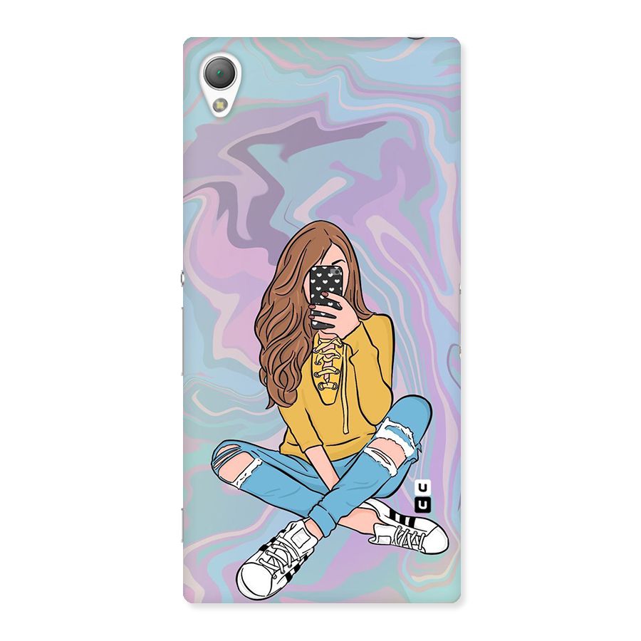 Selfie Girl Illustration Back Case for Sony Xperia Z3