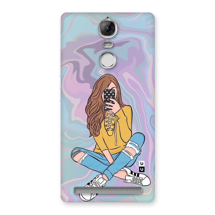 Selfie Girl Illustration Back Case for Vibe K5 Note