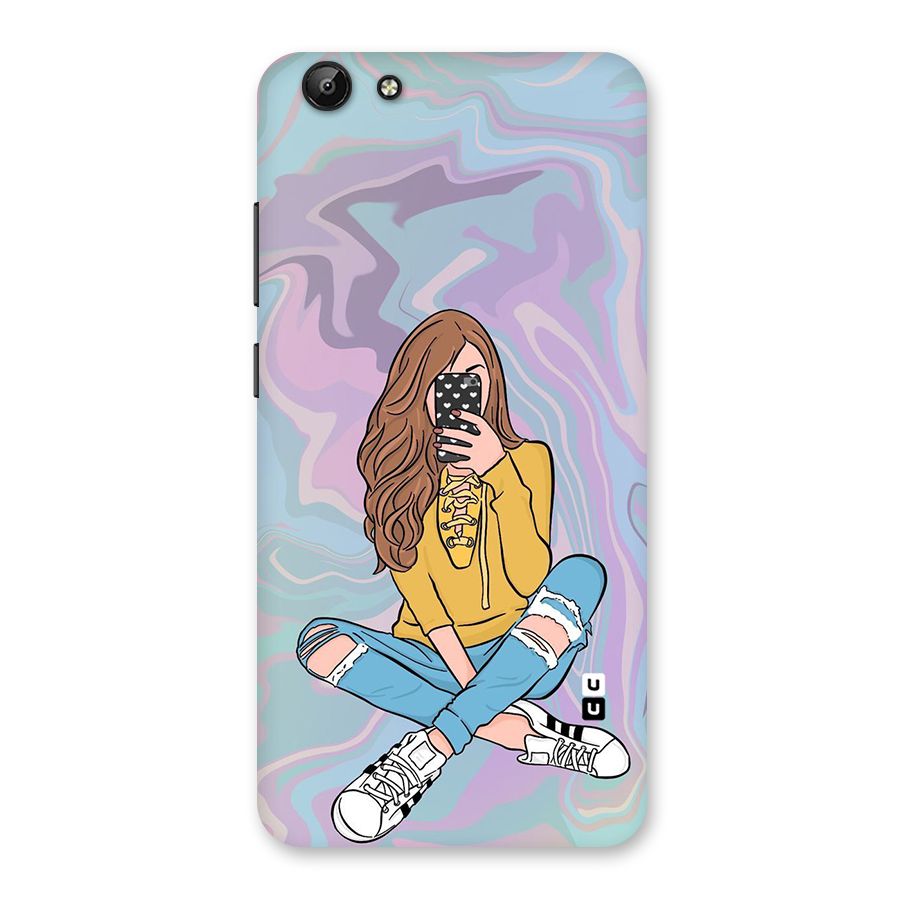 Selfie Girl Illustration Back Case for Vivo Y69