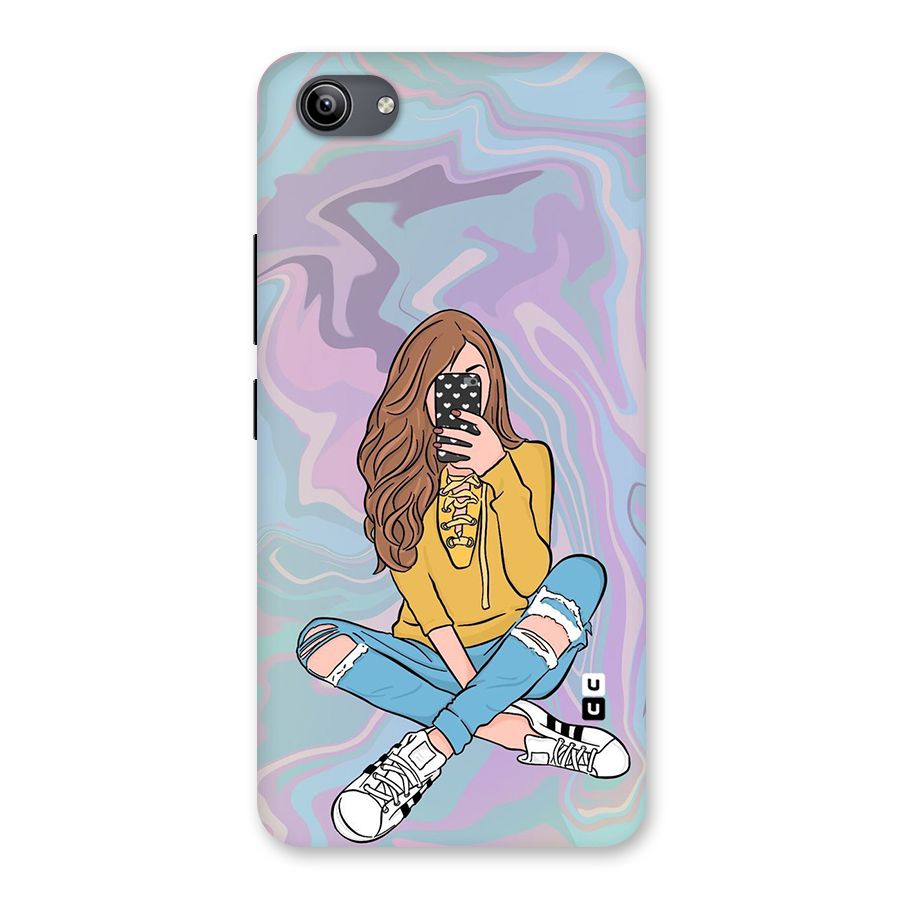 Selfie Girl Illustration Back Case for Vivo Y81i