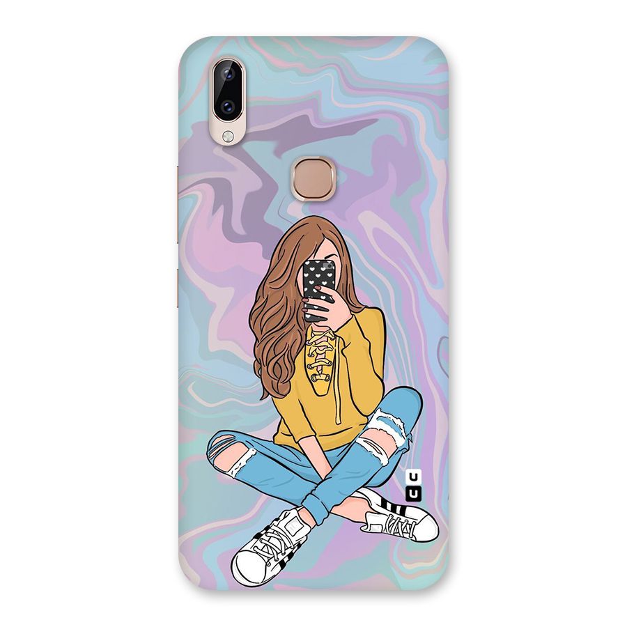 Selfie Girl Illustration Back Case for Vivo Y83 Pro