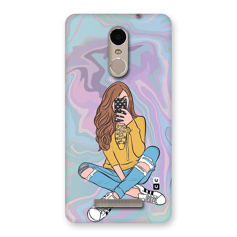 Selfie Girl Illustration Back Case for Xiaomi Redmi Note 3
