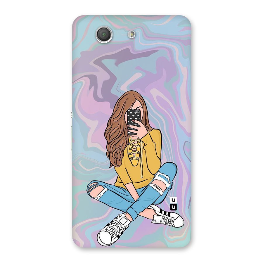 Selfie Girl Illustration Back Case for Xperia Z3 Compact