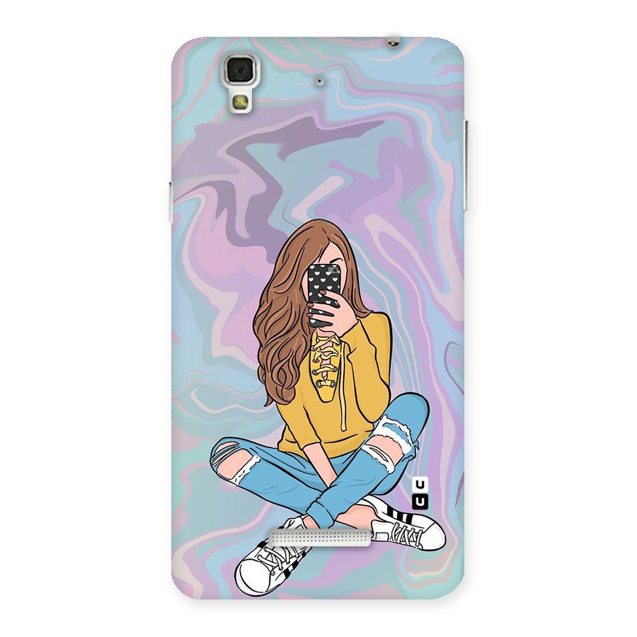 Selfie Girl Illustration Back Case for YU Yureka Plus