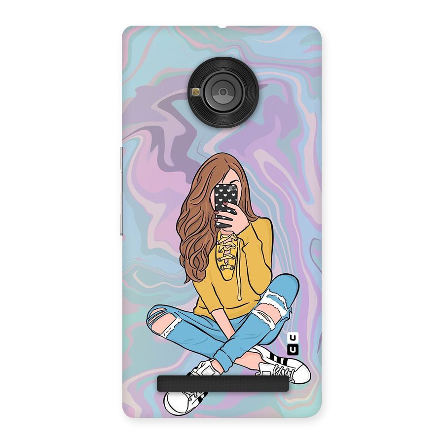 Selfie Girl Illustration Back Case for Yu Yunique