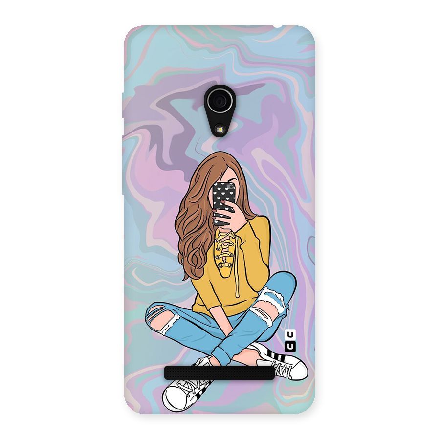 Selfie Girl Illustration Back Case for Zenfone 5