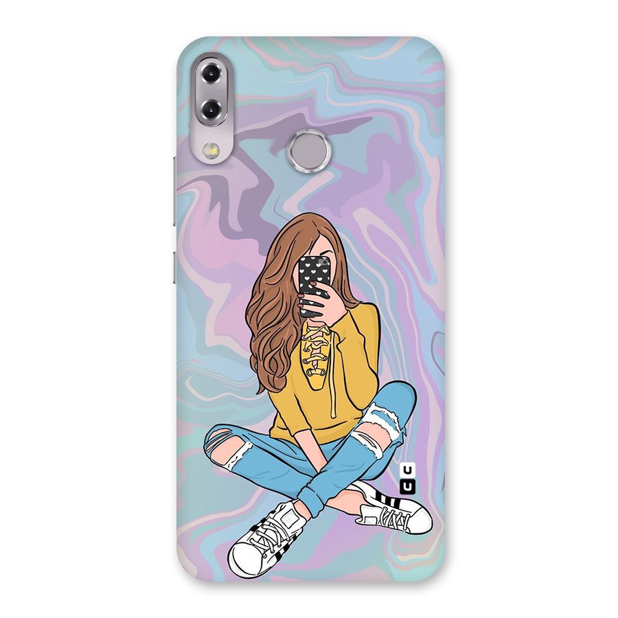 Selfie Girl Illustration Back Case for Zenfone 5Z