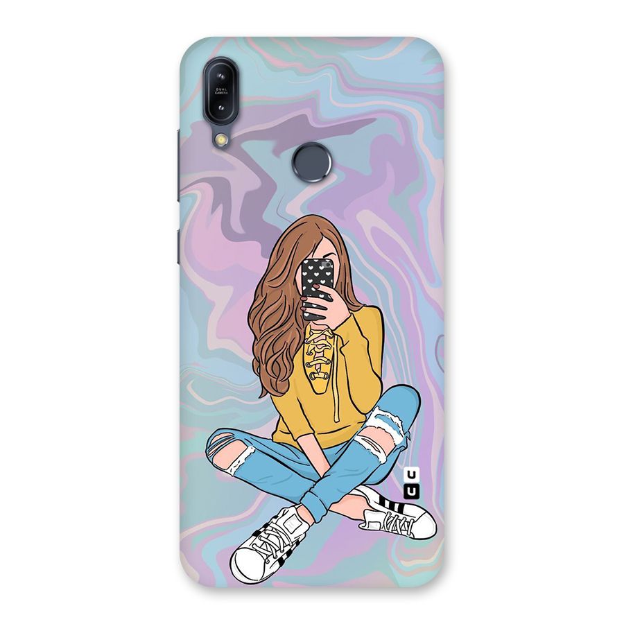 Selfie Girl Illustration Back Case for Zenfone Max M2
