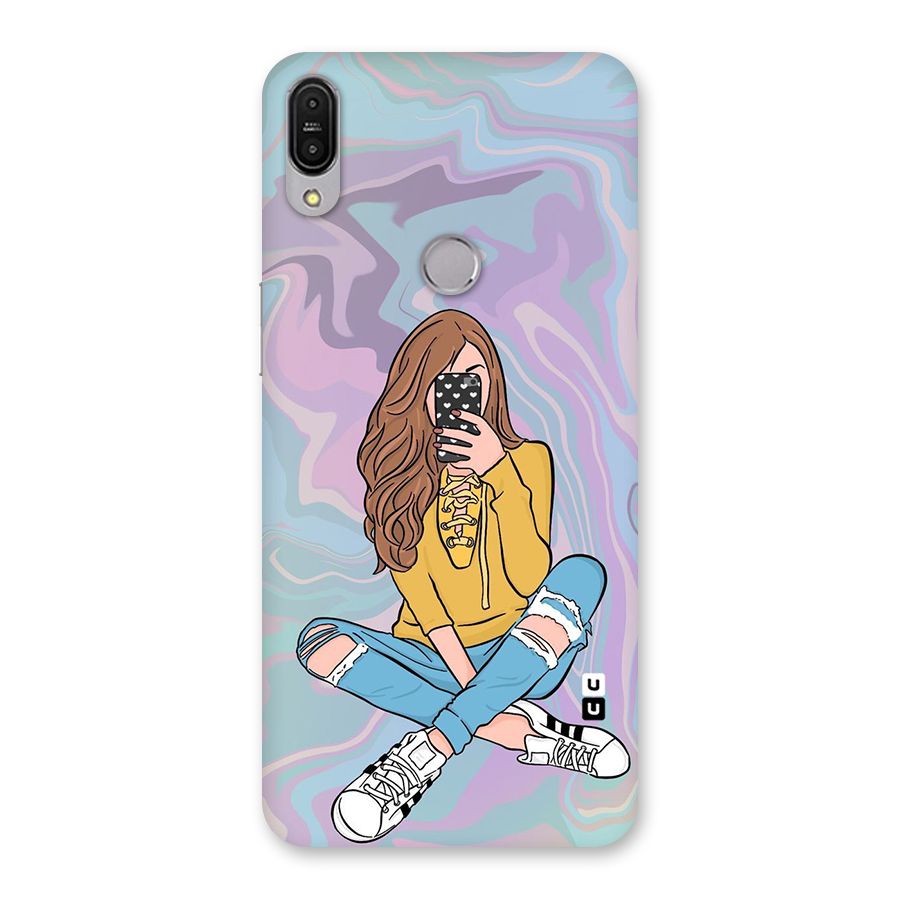 Selfie Girl Illustration Back Case for Zenfone Max Pro M1