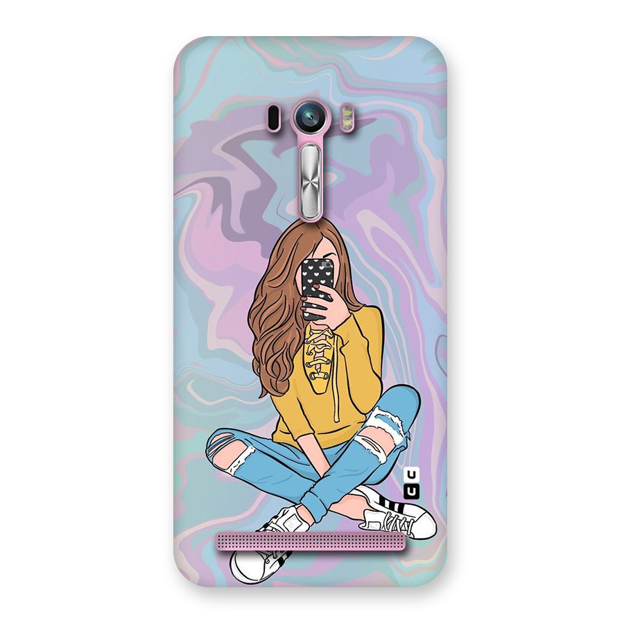 Selfie Girl Illustration Back Case for Zenfone Selfie