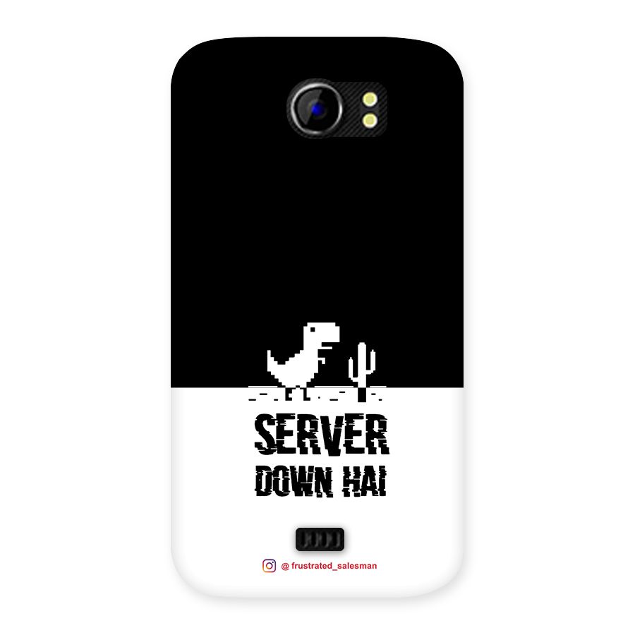Server Down Hai Black Back Case for Micromax Canvas 2 A110