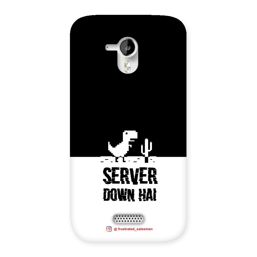 Server Down Hai Black Back Case for Micromax Canvas HD A116