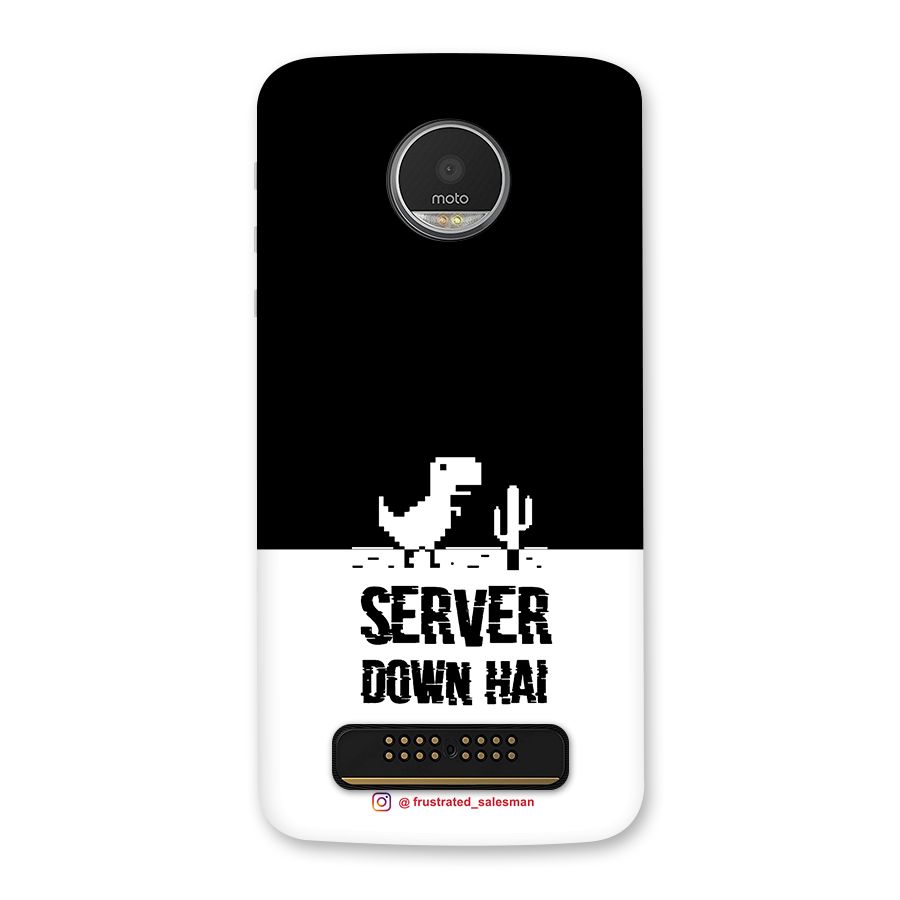 Server Down Hai Black Back Case for Moto Z Play