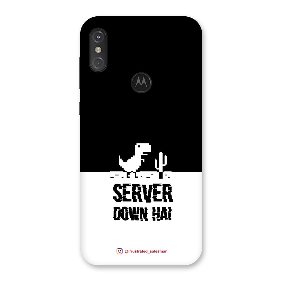 Server Down Hai Black Back Case for Motorola One Power