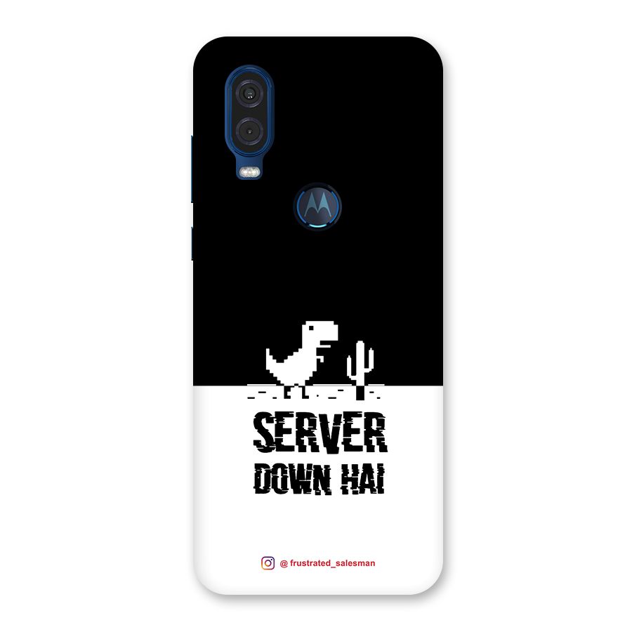 Server Down Hai Black Back Case for Motorola One Vision