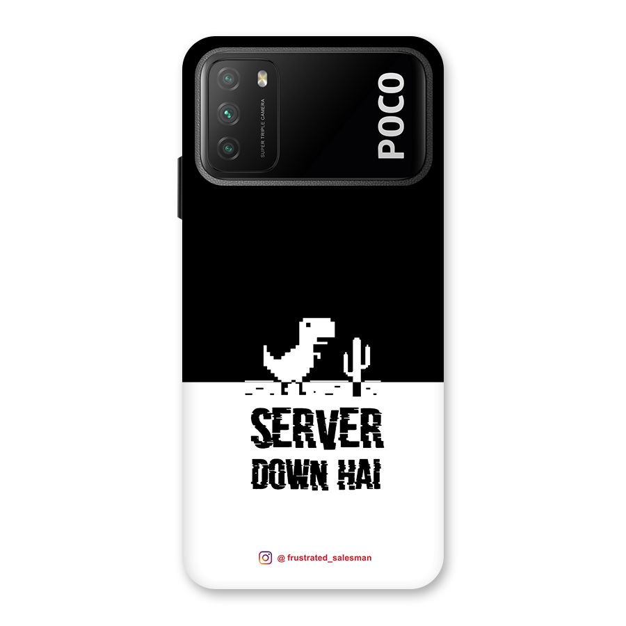 Server Down Hai Black Back Case for Poco M3