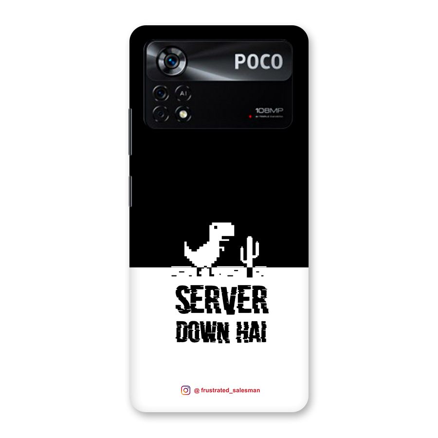 Server Down Hai Black Back Case for Poco X4 Pro 5G