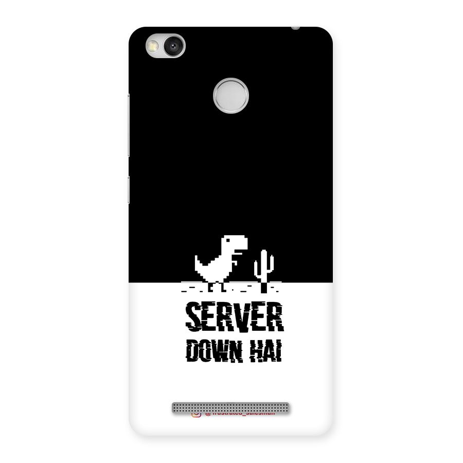 Server Down Hai Black Back Case for Redmi 3S Prime