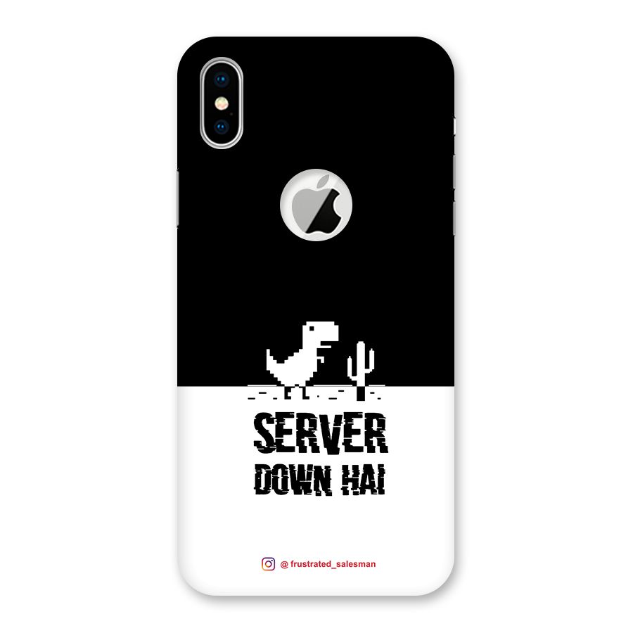 Server Down Hai Black Back Case for iPhone X Logo Cut