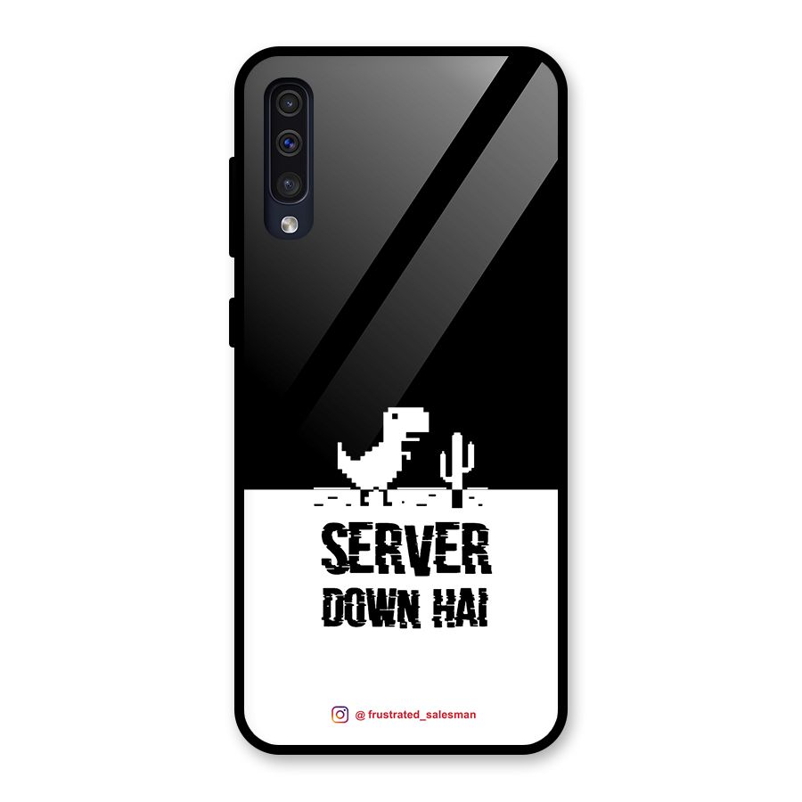 Server Down Hai Black Glass Back Case for Galaxy A50s