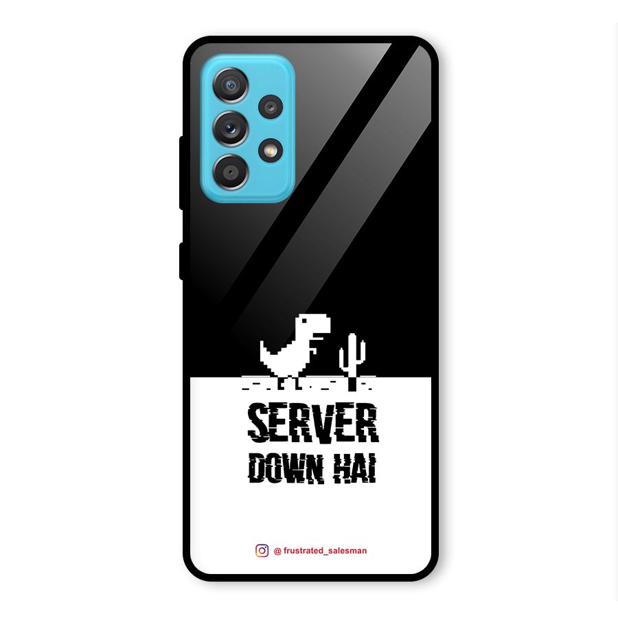 Server Down Hai Black Glass Back Case for Galaxy A52