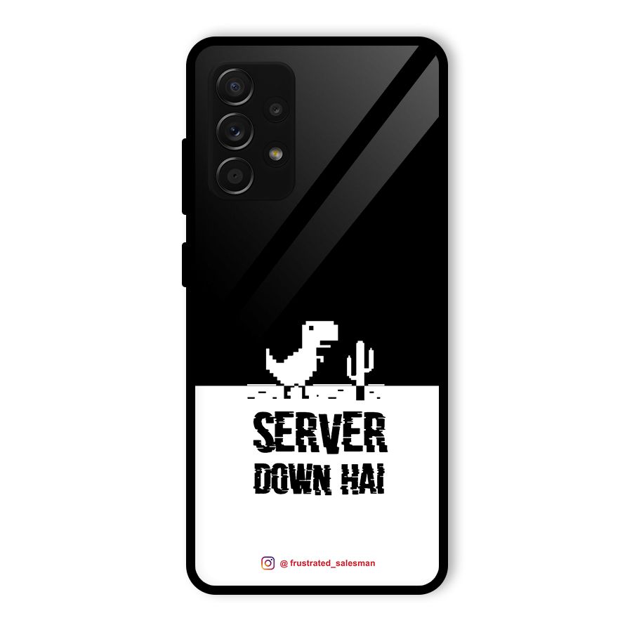 Server Down Hai Black Glass Back Case for Galaxy A53 5G
