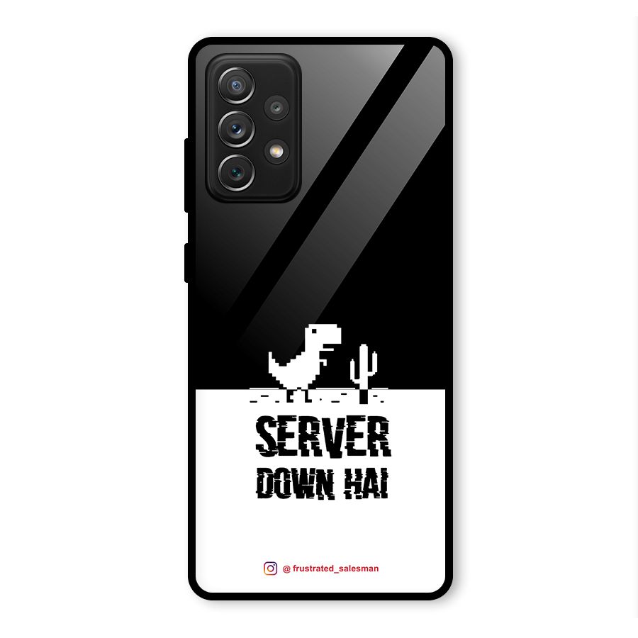 Server Down Hai Black Glass Back Case for Galaxy A72
