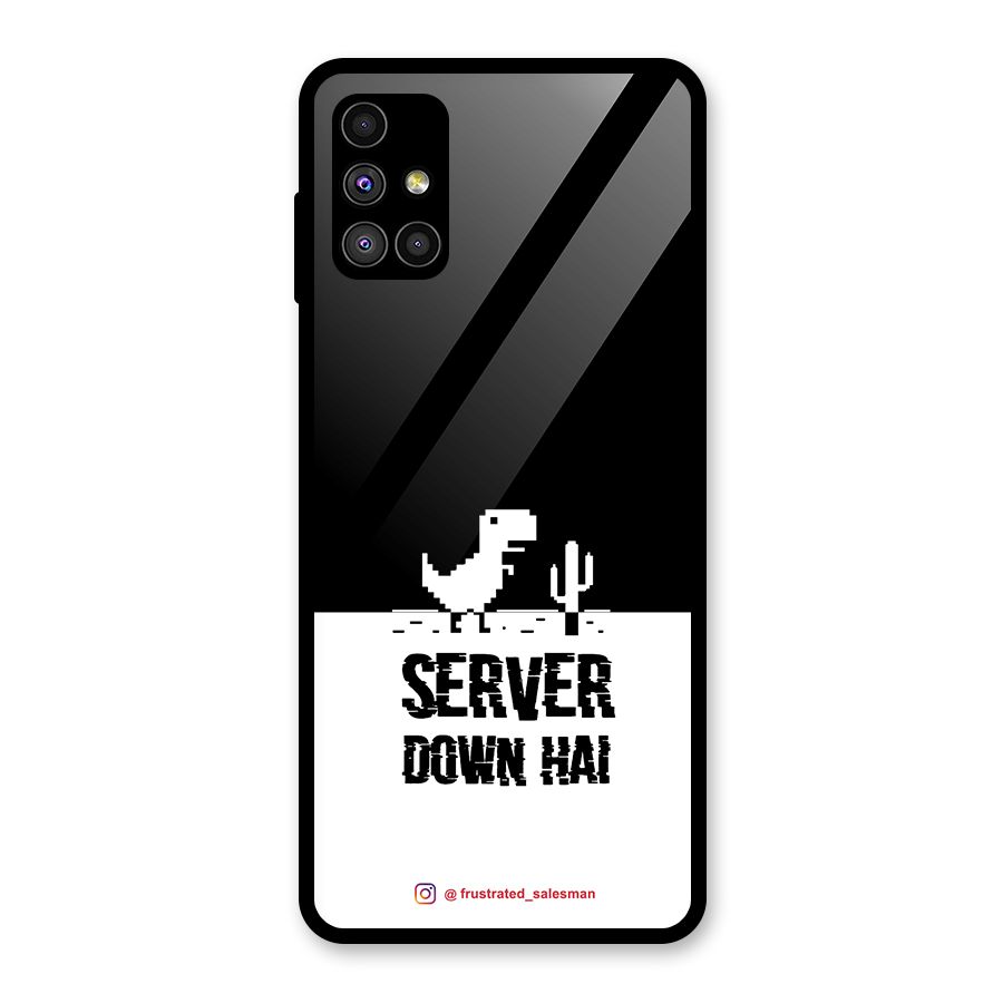 Server Down Hai Black Glass Back Case for Galaxy M51