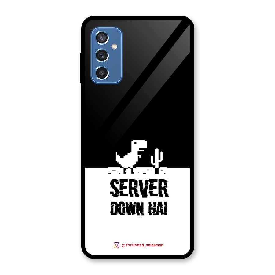 Server Down Hai Black Glass Back Case for Galaxy M52 5G