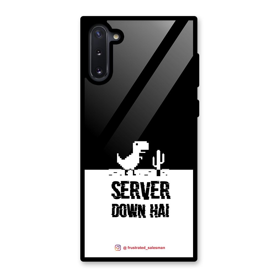 Server Down Hai Black Glass Back Case for Galaxy Note 10