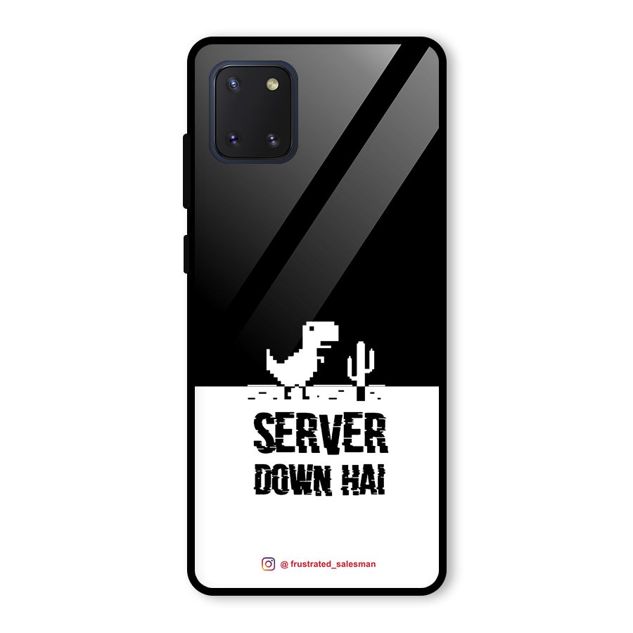 Server Down Hai Black Glass Back Case for Galaxy Note 10 Lite