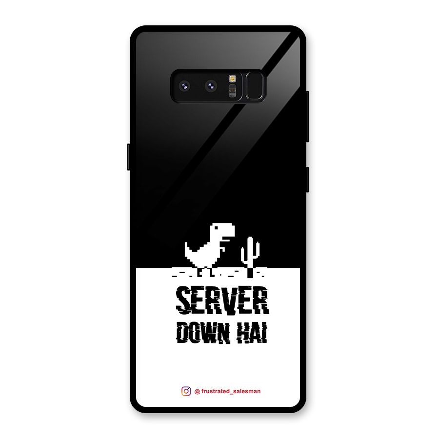 Server Down Hai Black Glass Back Case for Galaxy Note 8