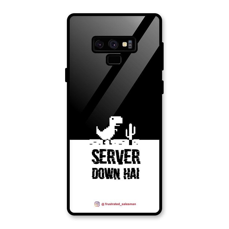 Server Down Hai Black Glass Back Case for Galaxy Note 9