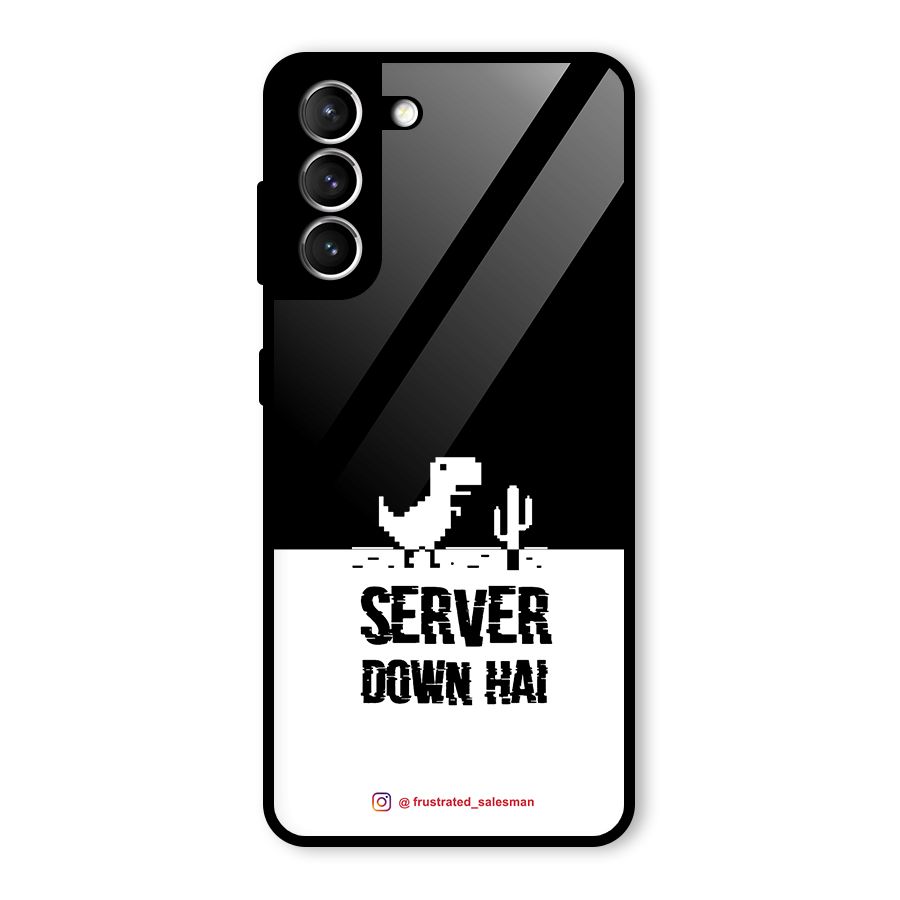 Server Down Hai Black Glass Back Case for Galaxy S21 5G