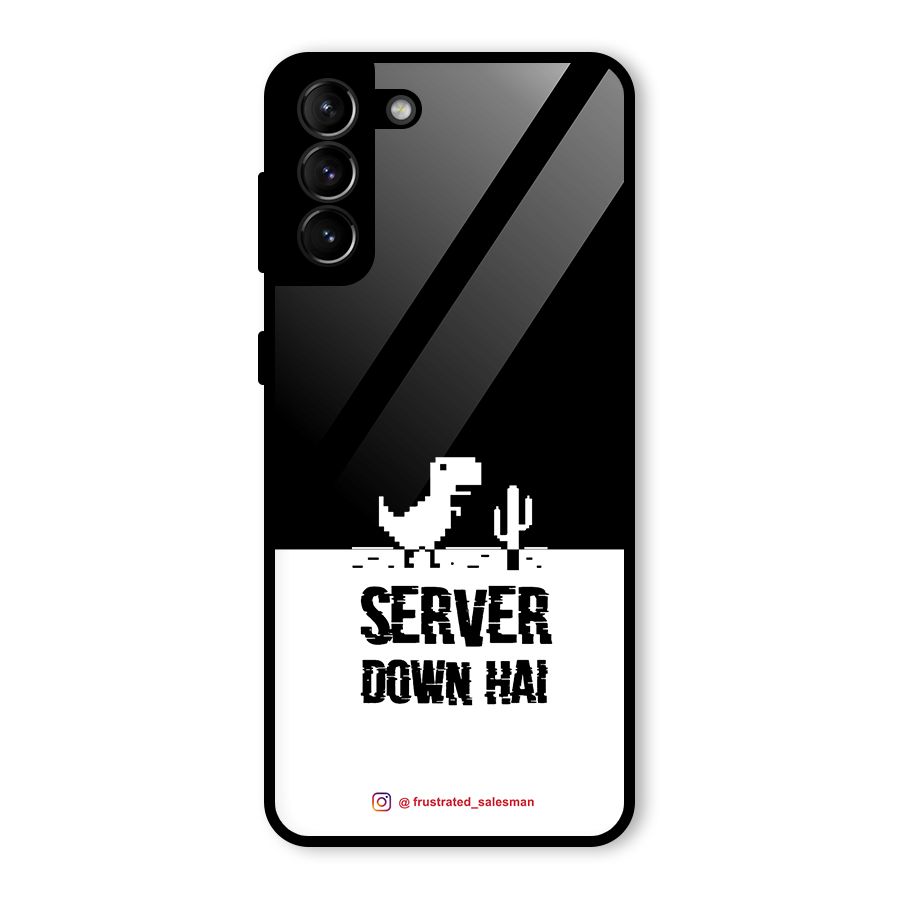 Server Down Hai Black Glass Back Case for Galaxy S21 Plus
