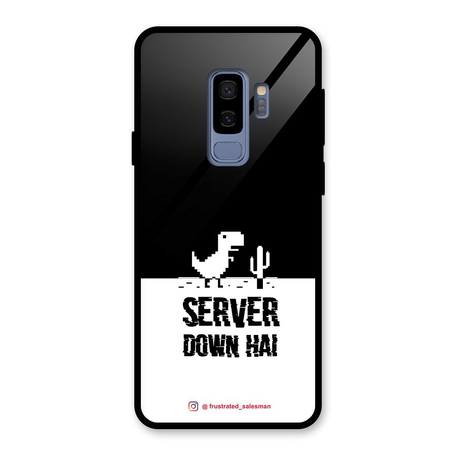 Server Down Hai Black Glass Back Case for Galaxy S9 Plus