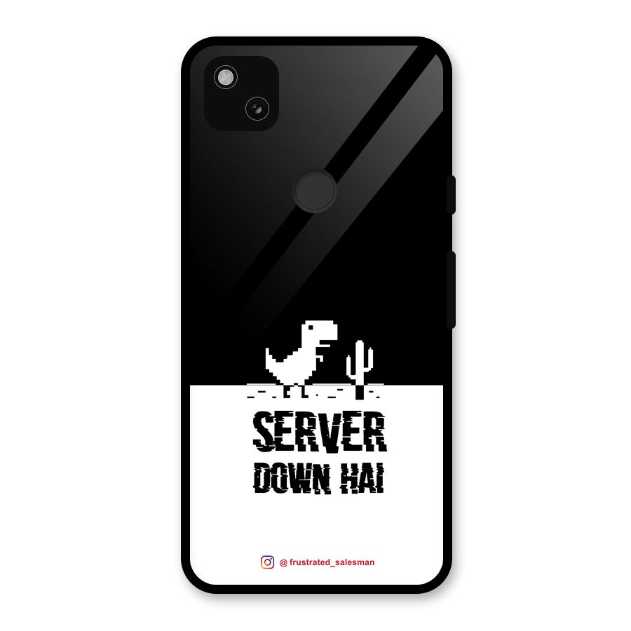 Server Down Hai Black Glass Back Case for Google Pixel 4a