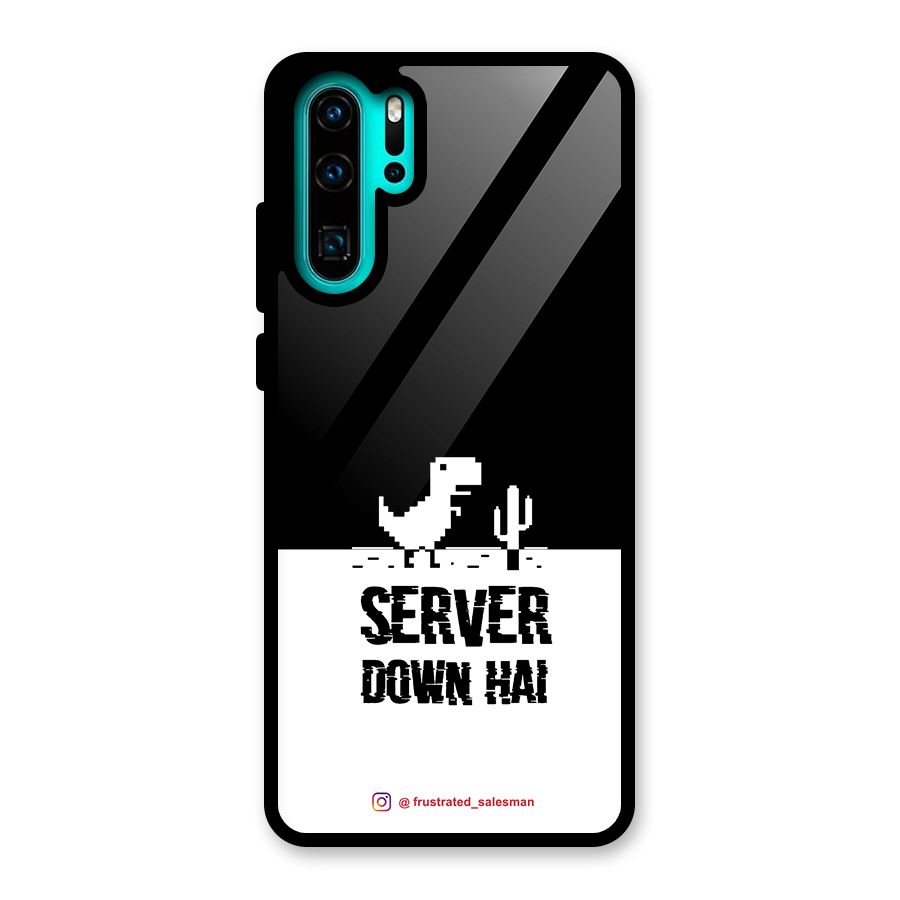 Server Down Hai Black Glass Back Case for Huawei P30 Pro